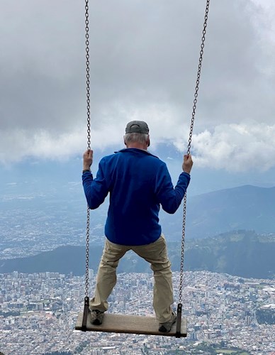 Swinging from the clouds in Quito